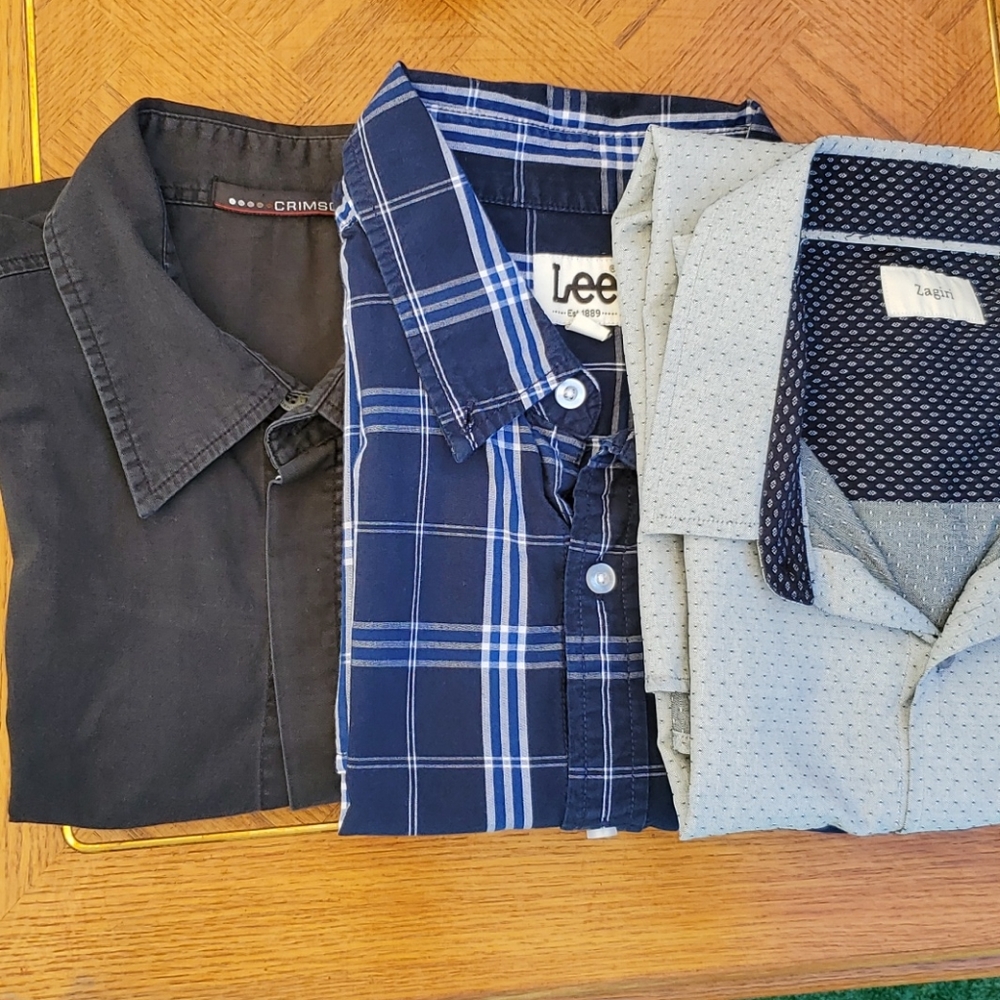 Pack of 3 Mens button down shirt